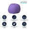 Flash Furniture Bean Bag Chair, 30 in W 30" L 18" H DG-BEAN-SMALL-SOLID-PUR-GG - alternate 2